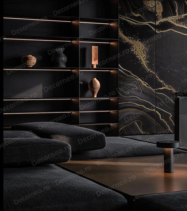 Panou decorativ premium Black Gold Edition pentru perete interior