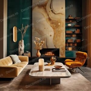 Panou decorativ premium Desert Gold pentru perete interior